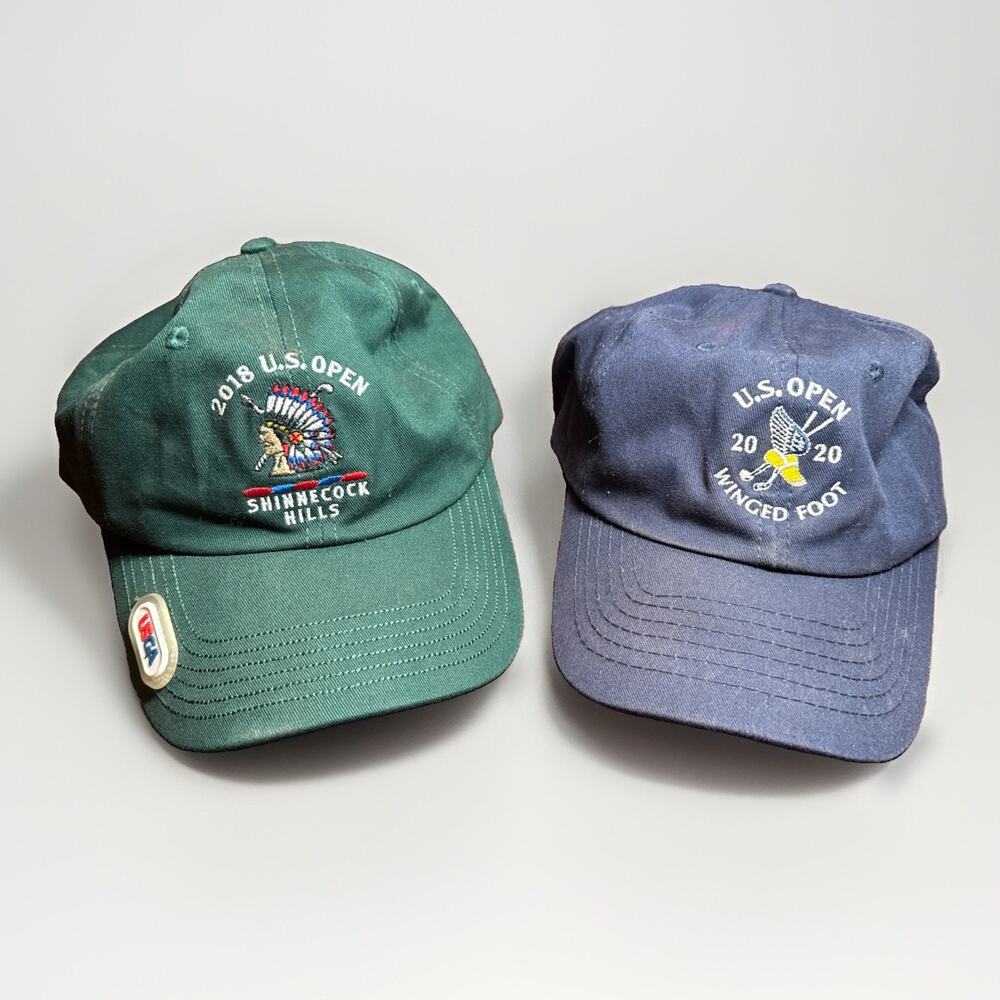 US Open Golf Hats Caps Shinnecock Hills & Winged Foot USGA Strapback 2020 2018